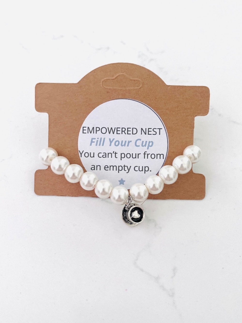 Fill Your Cup Bracelet |  Coffee Cup Charm | Self Care & wellbeing